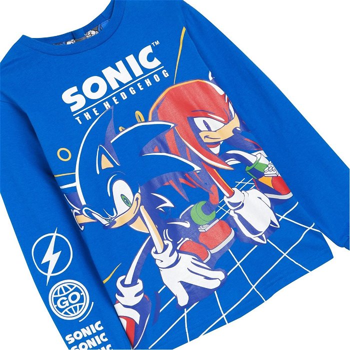Boys Sonic The Hedgehog Long Sleeve Pj Set
