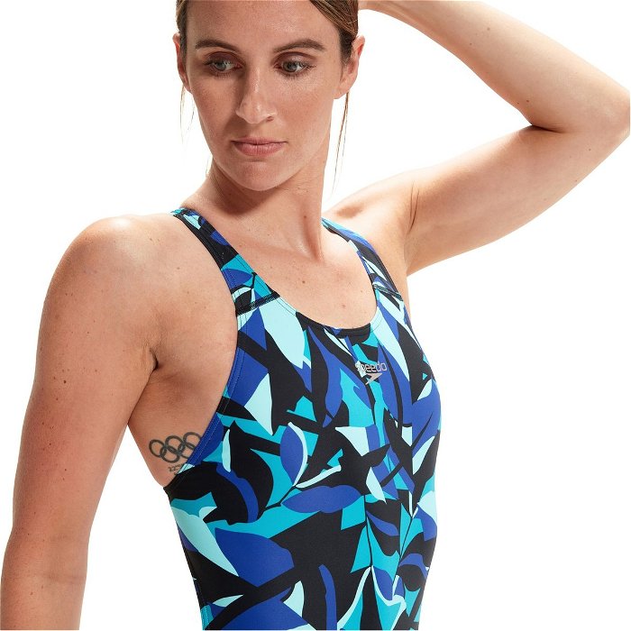Allover Digital Powerback Swimsuit Womens