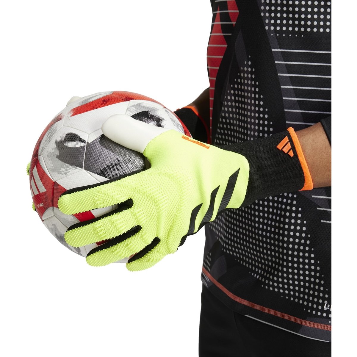 adidas Predator Pro Goalkeeper Gloves Adults Yellow Red 55.00