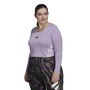 Cropped Long Sleeve Top (Plus Size) Womens