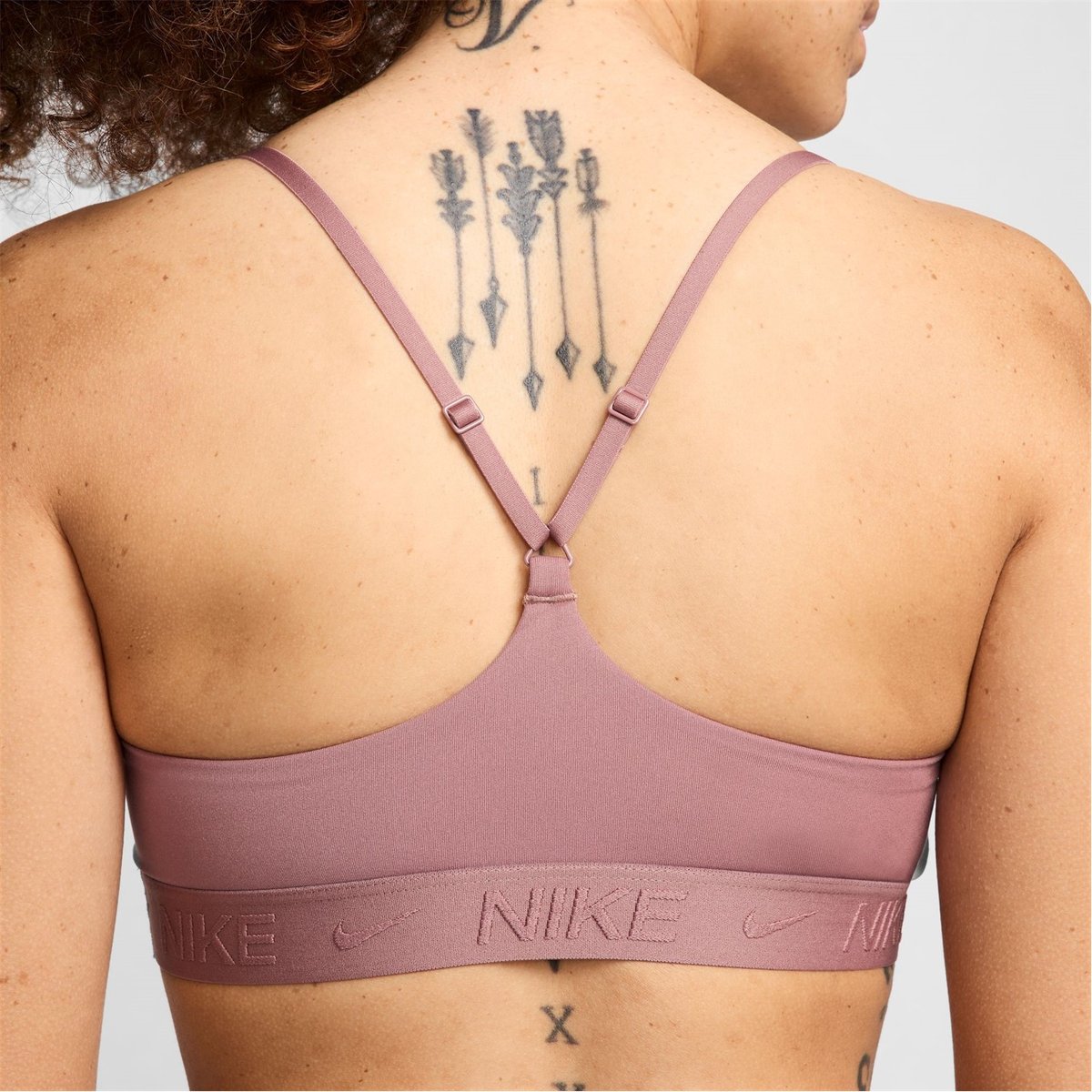 Nike Indy Womens Light Support Logo Sports Bra Smokey Mauve 24.00