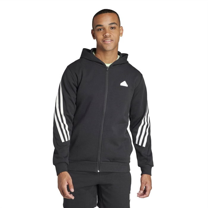 Future Icons 3 Stripes Full Zip Hoodie Mens