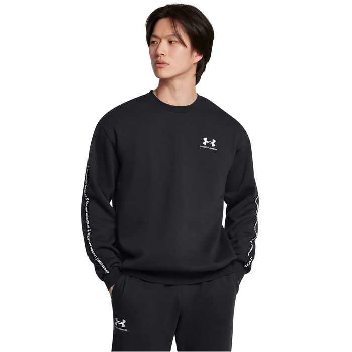 UA Icon Fleece Crew Taping Sweatshirt Mens