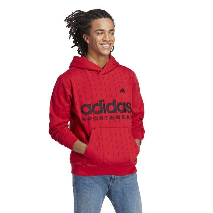 Pinstripe Fleece Hoodie Mens 