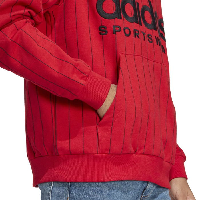 Pinstripe Fleece Hoodie Mens 