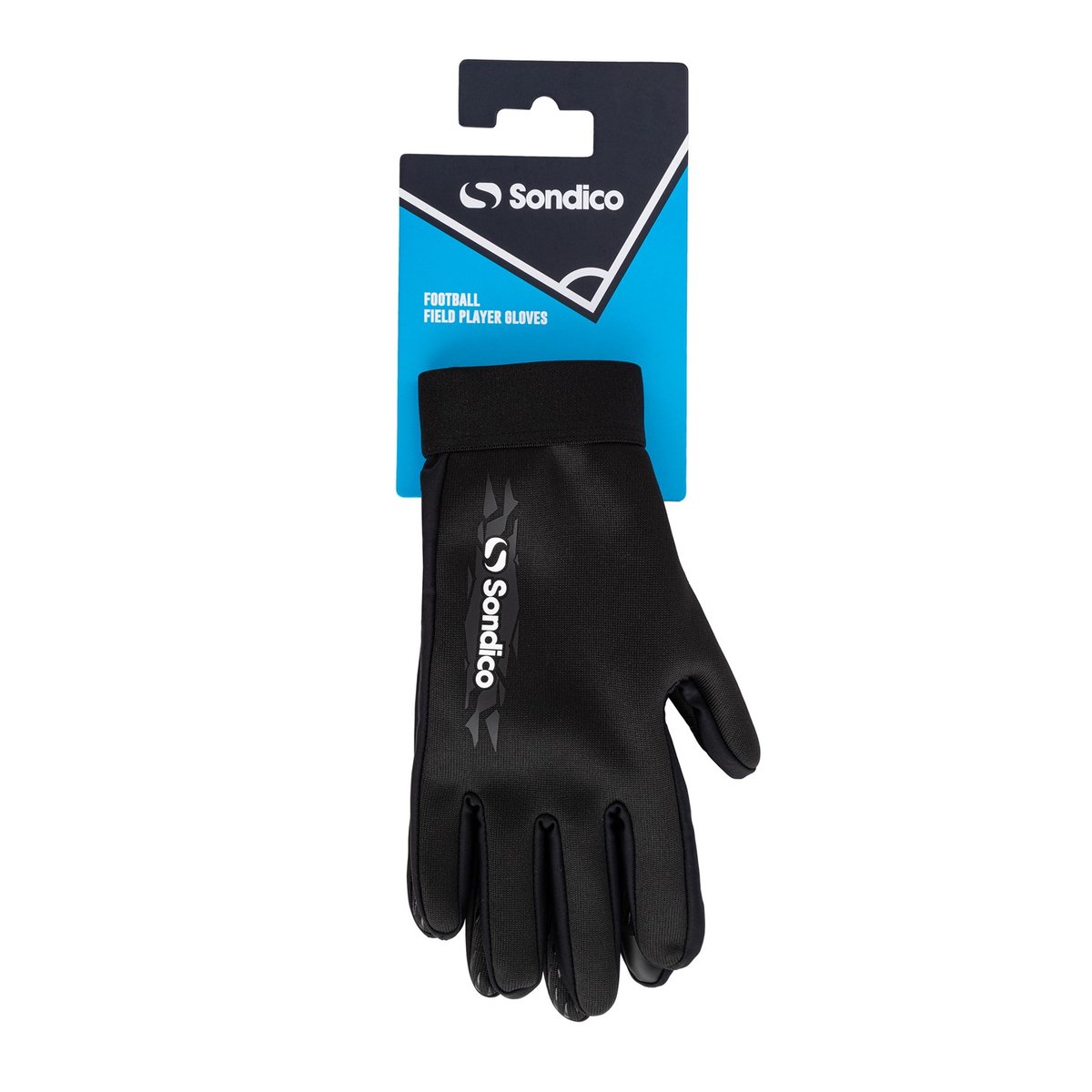 Sondico Football Gloves Mens Black 9.00