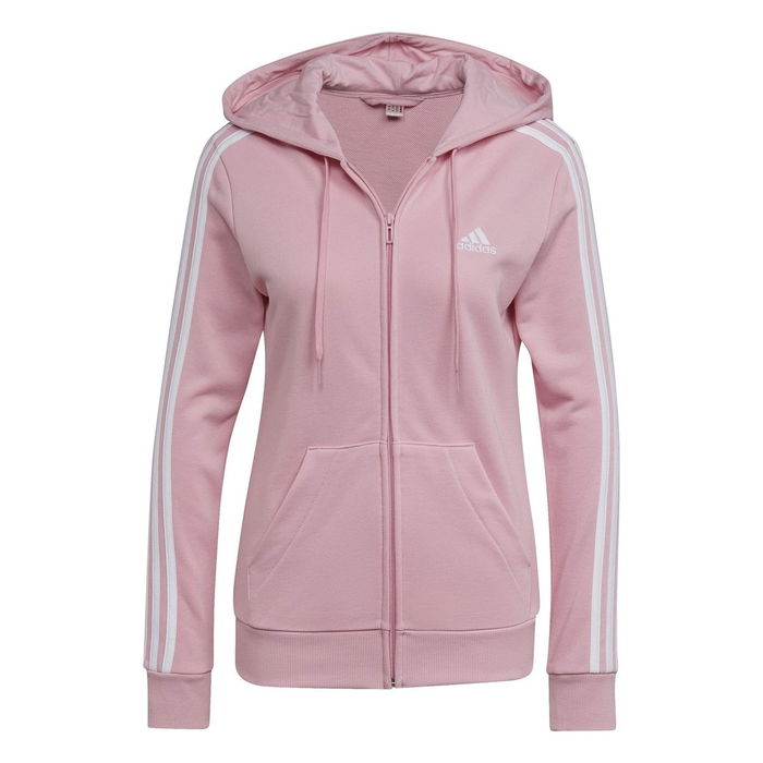 Essentials French Terry 3 Stripes Full Zip Hoodie Womens