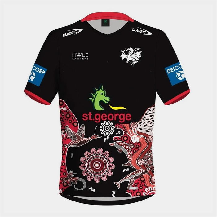 St. George Illawarra Dragons 2024 Indigenous Training T Shirt Mens