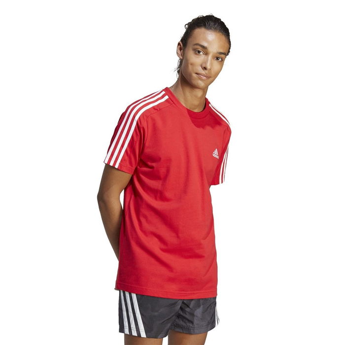 ESSENTIALS SINGLE JERSEY 3 STRIPES T SHIRT