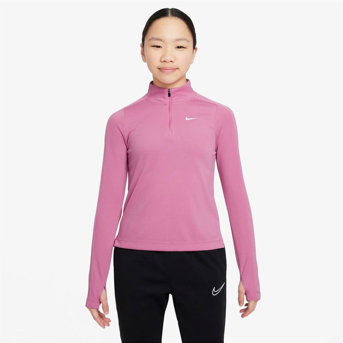 Older Girls DRI FIT Long Sleeve Half Zip