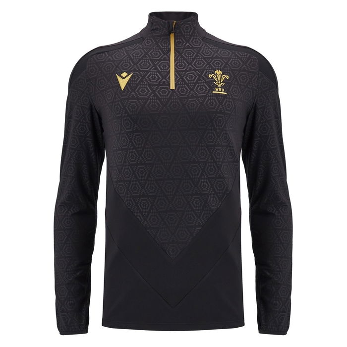 Wales 24/25 Quarter Zip Training Top Mens