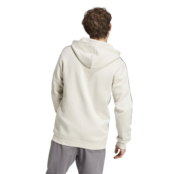 Fleece 3 Stripes Full Zip Hoodie Mens