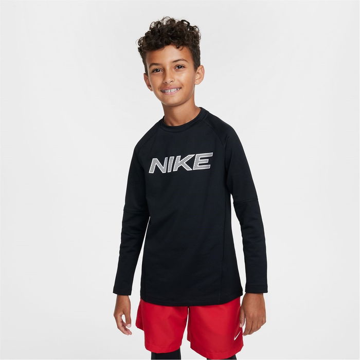 Pro Big Kids (Boys) Dri FIT Long Sleeve Training Crewneck Top