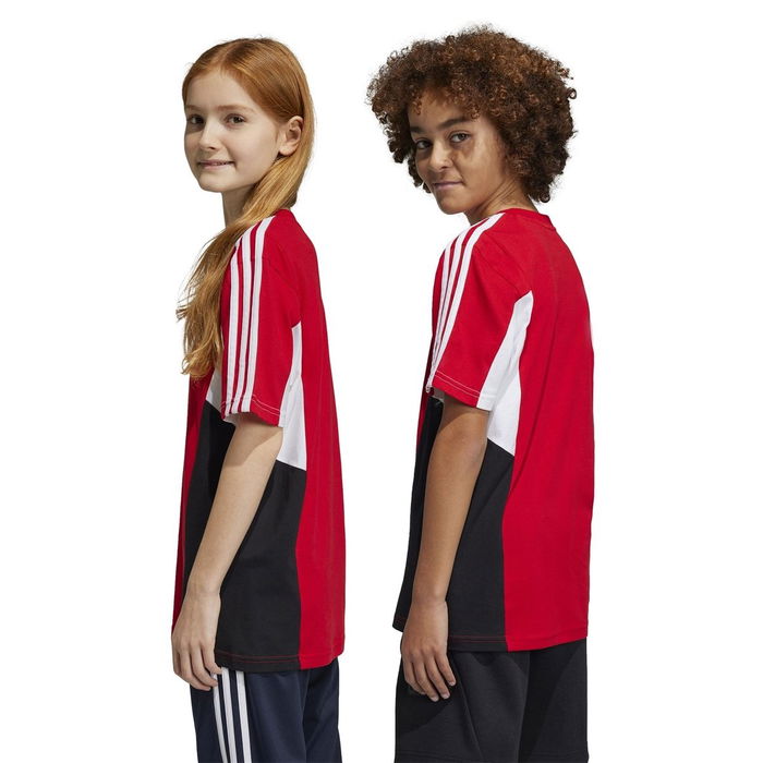 Colourblock 3 Stripes T Shirt Juniors