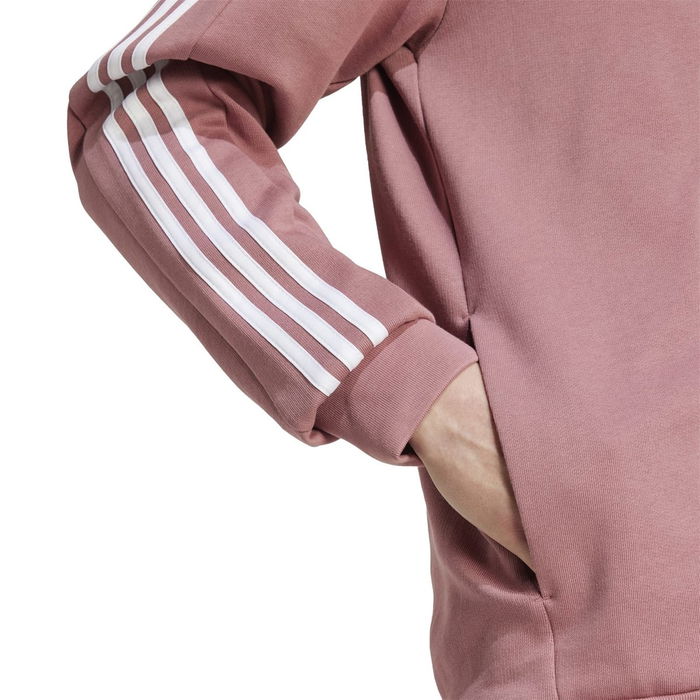 Essentials French Terry 3 Stripes Zip Hoodie Mens