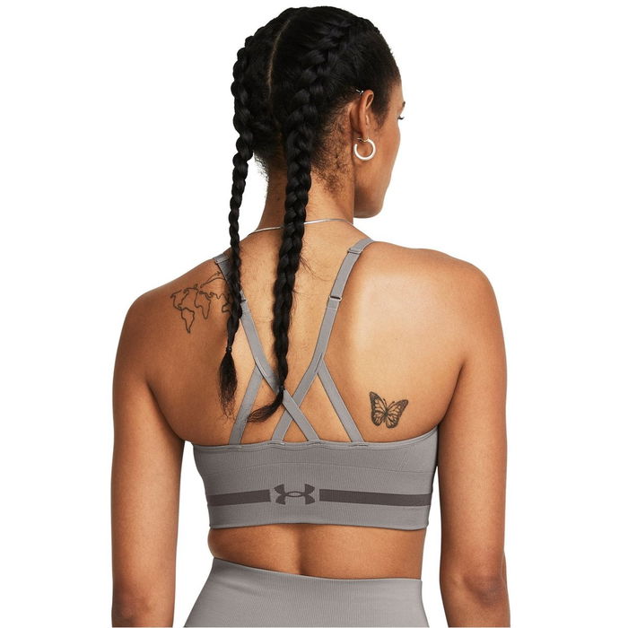 Seamless Low Impact Longline Sports Bra Womens