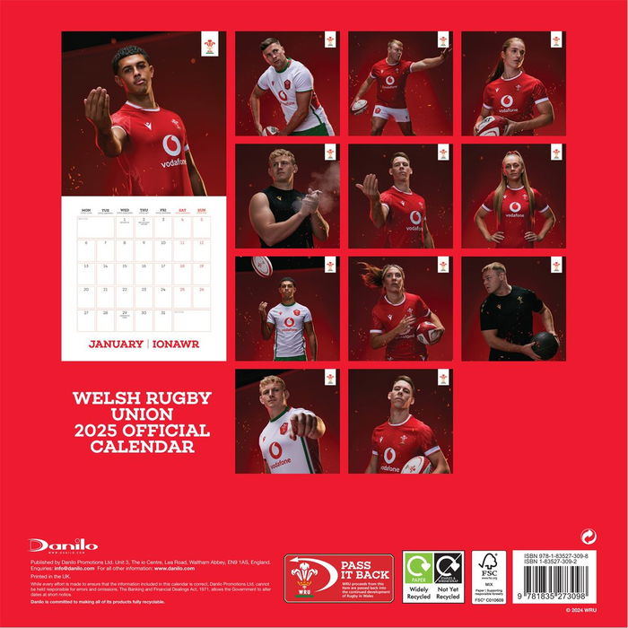 Wales 2025 Calendar