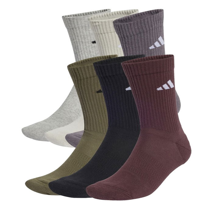 6 Pack Logo Crew Socks Adults