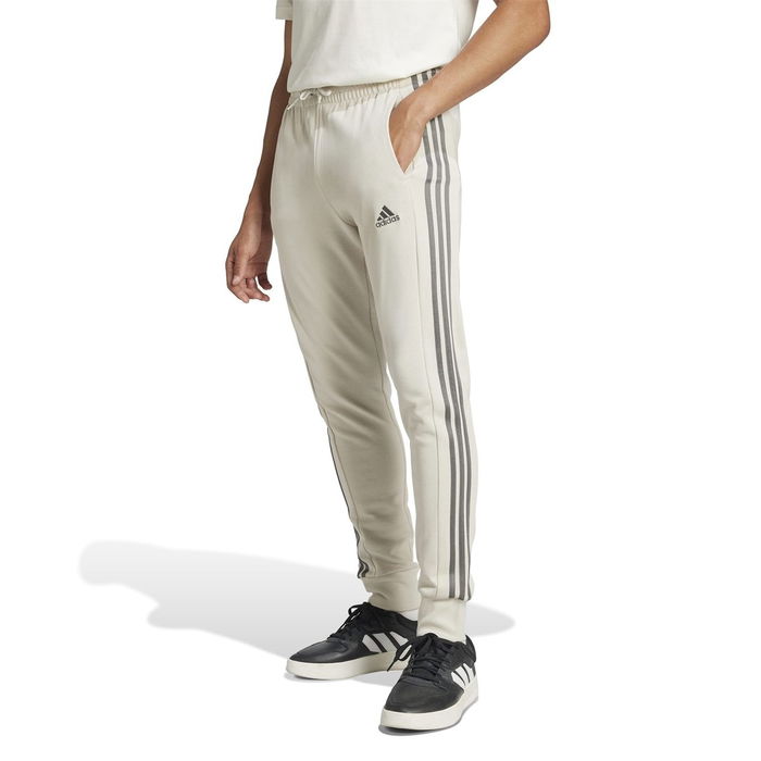 Essentials French Terry Tapered Cuff 3 Stripes Joggers Mens