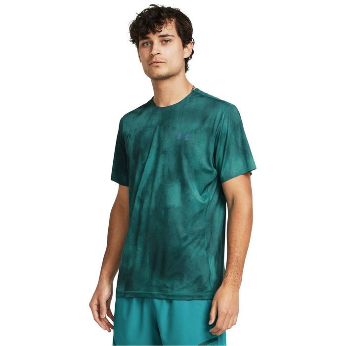 Armour Vanish Elite Vent Prtd Ss Gym Top Mens