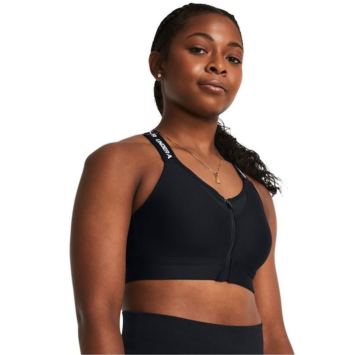 UA Infinity High Zip 2.0 Impact Sports Bra Womens