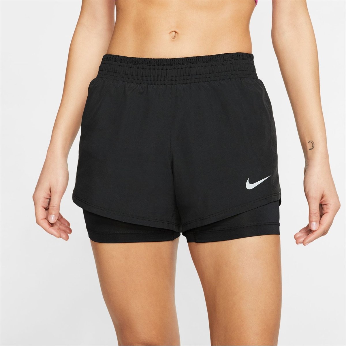 Nike Girls 10K Running Short Running Shorts Cool Grey Small 