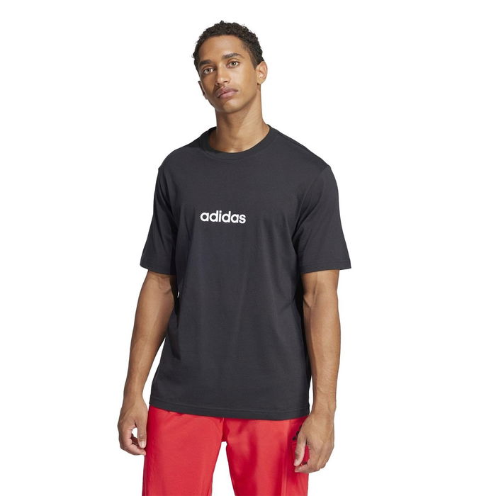 Essentials Single Jersey Linear Embroidered Logo T Shirt Mens