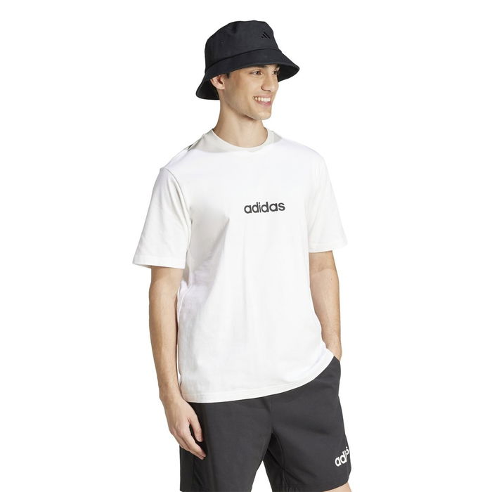 Essentials Single Jersey Linear Embroidered Logo T Shirt Mens