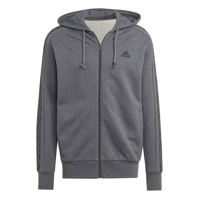 Three Stripes Ft Full Zip Hoodie Mens