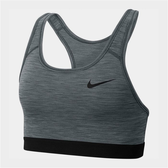 Nike Damen Pro Classic Logo Sport-BH, Carbon Heather/Dark Grey/Lava Glow, XL  : : Fashion