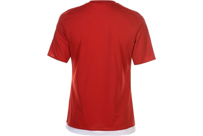 Sereno, 3 Bande, T-shirt pour hommes en Rouge et blanc