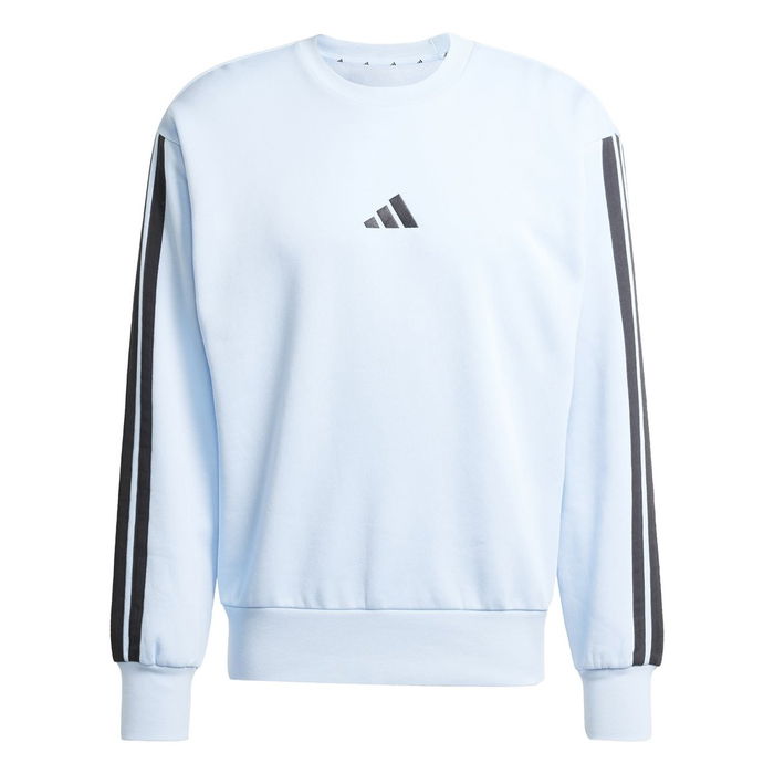 Essentials 3 Stripes Fleece Sweatshirt Mens