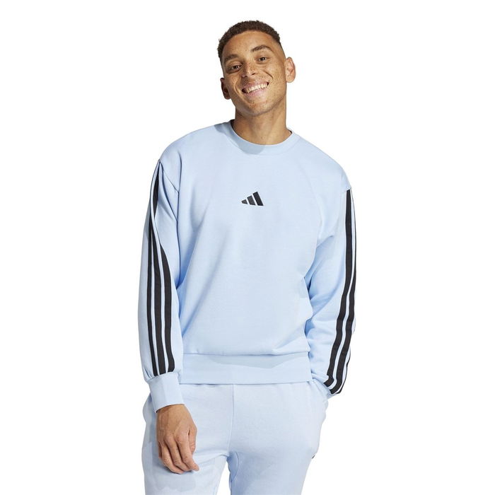 Essentials 3 Stripes Fleece Sweatshirt Mens