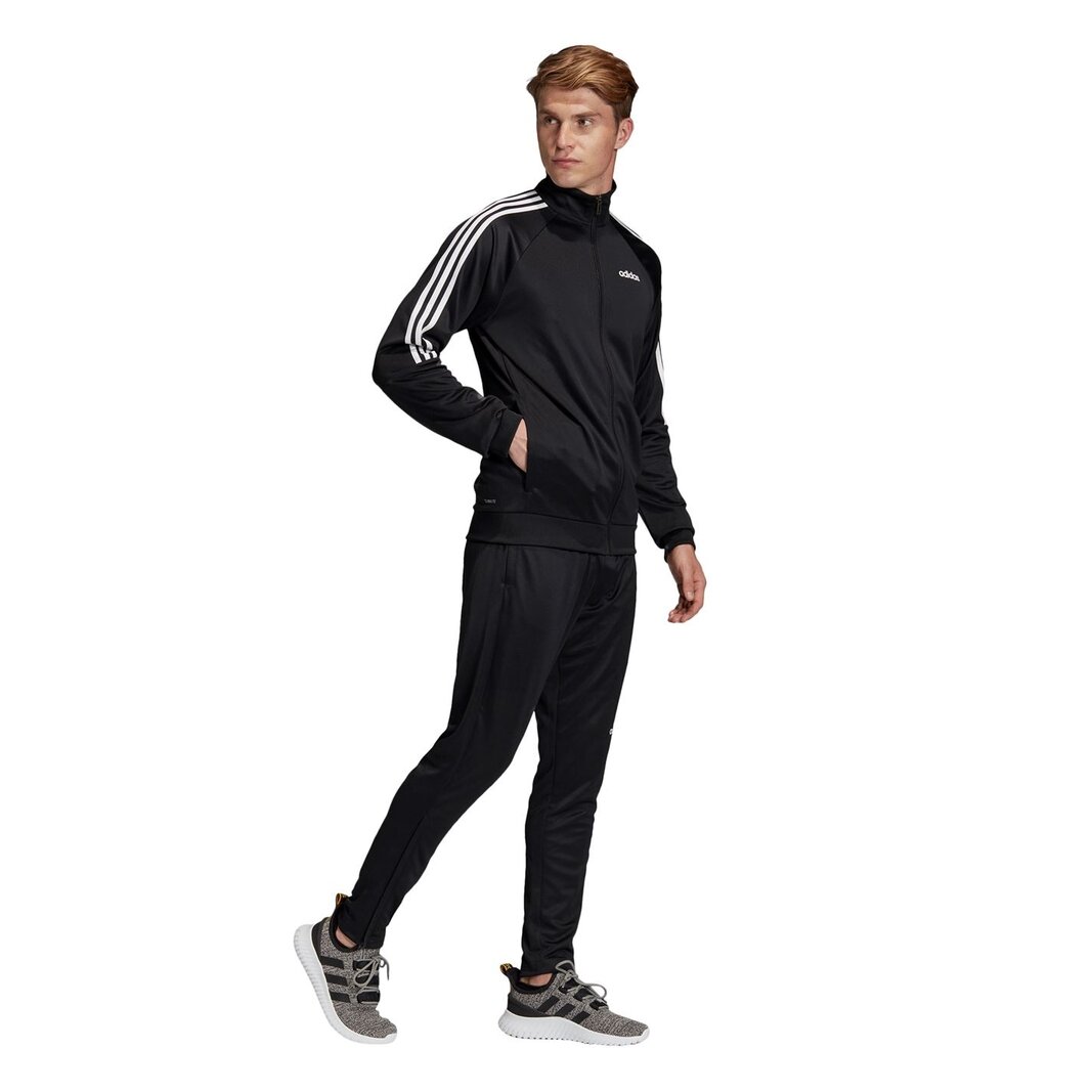 Mens black outlet adidas tracksuit