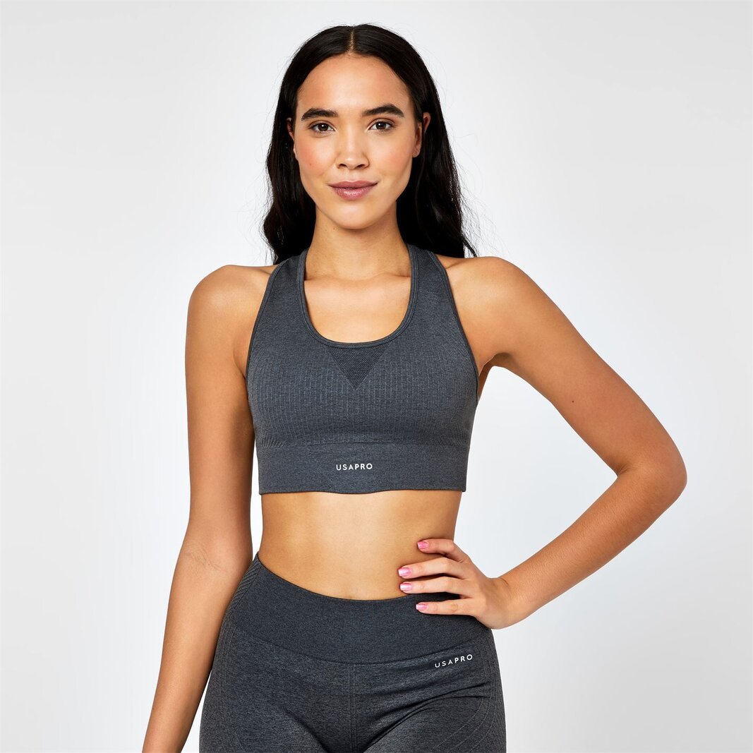 PUMA Women's Seamless Graphic Logo Crossback Sports Bra (Charcoal, Large) :  : Clothing, Shoes & Accessories