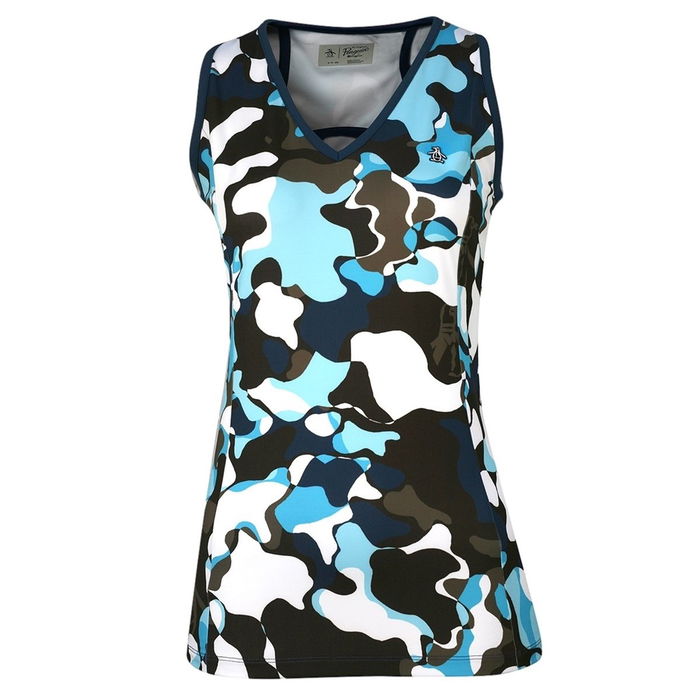 Abstract Print Golf Top Womens
