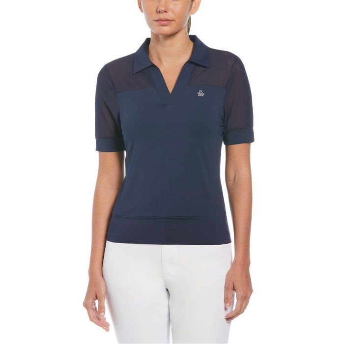 Mesh Polo Shirt Womens