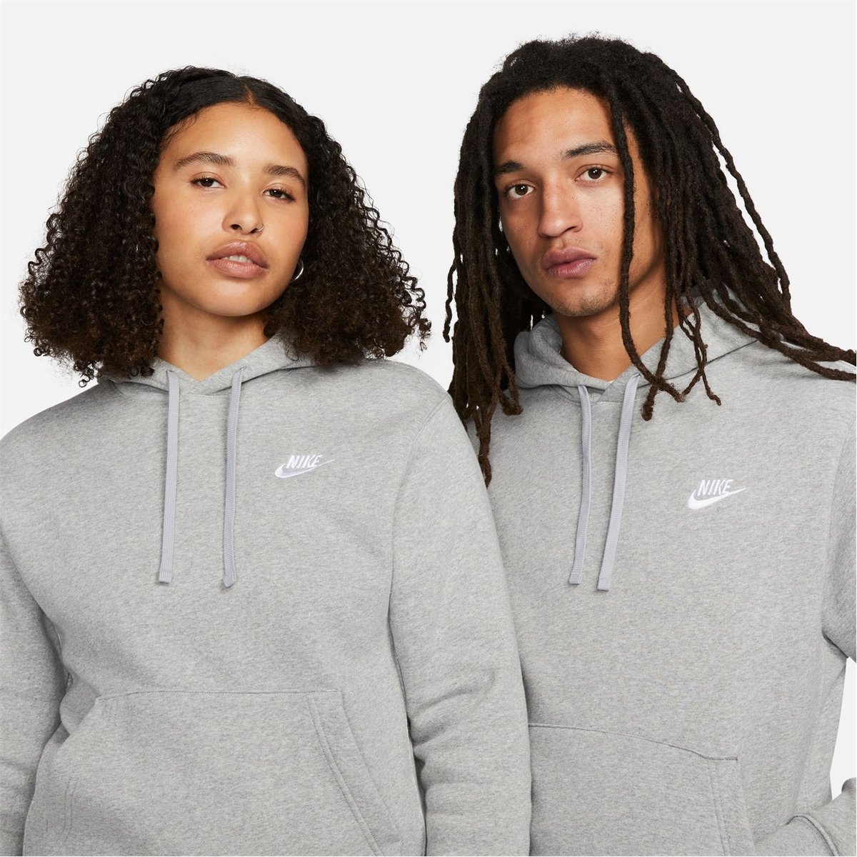 Grey nike deals fleece hoodie