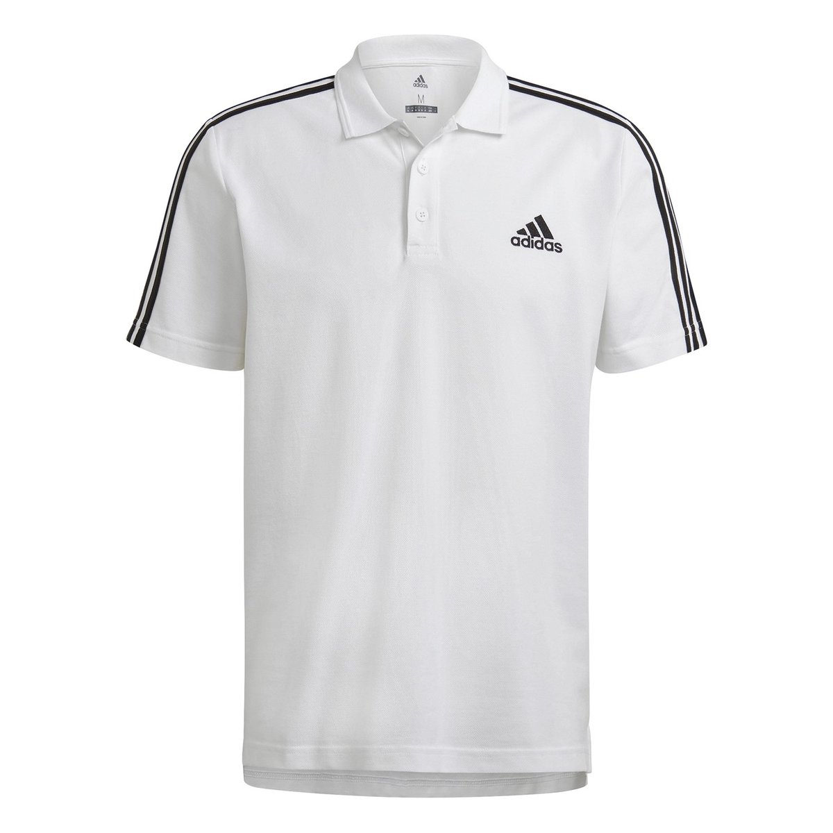 Adidas 3 stripe 2024 polo shirt mens