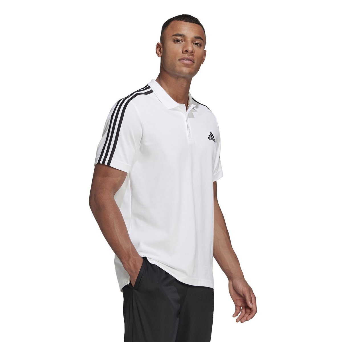 Adidas 3 hotsell stripes polo shirt