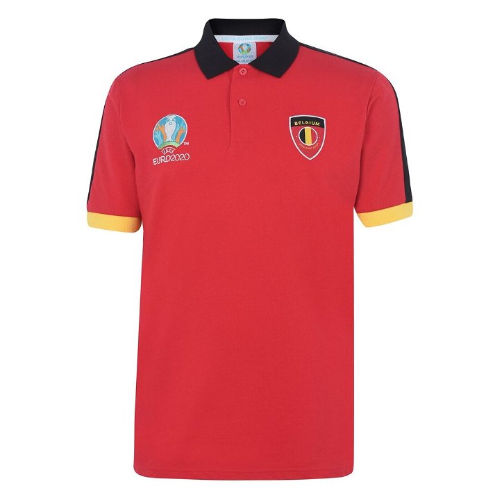 Euro 2020 Belgium Polo Shirt Mens