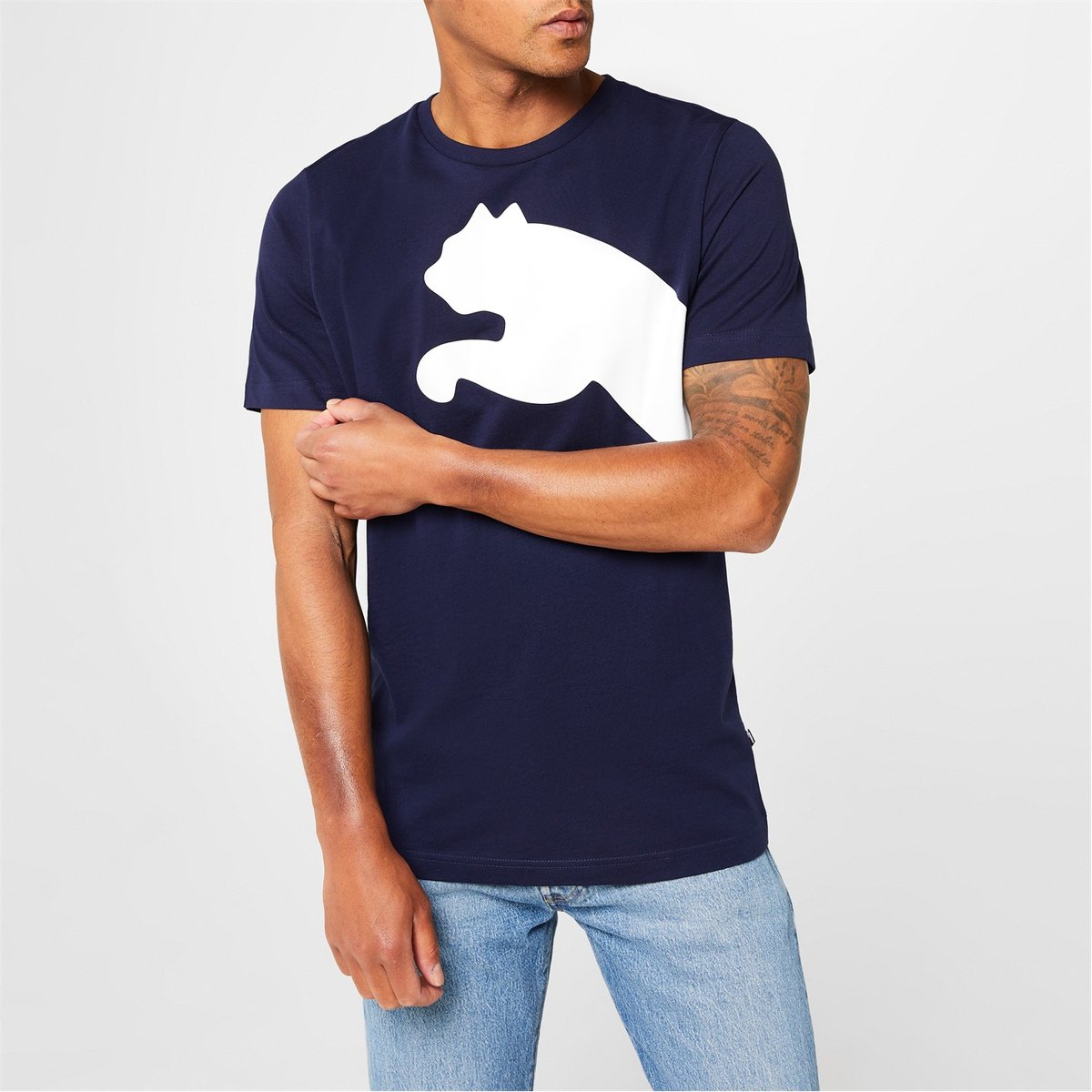 Puma Big Cat QT T Jersey Mens Navy White 14.00