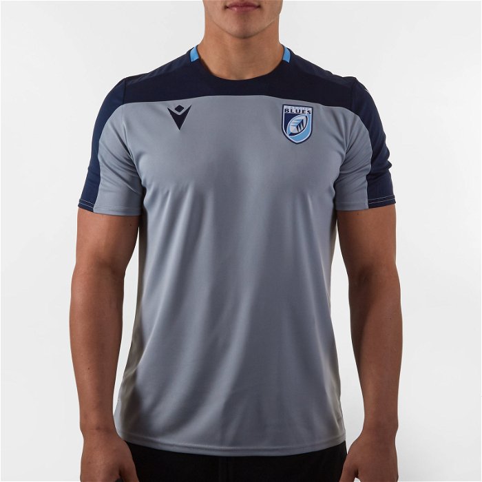 Cardiff Blues 2019/20 Players Poly Rugby Training T-Shirt