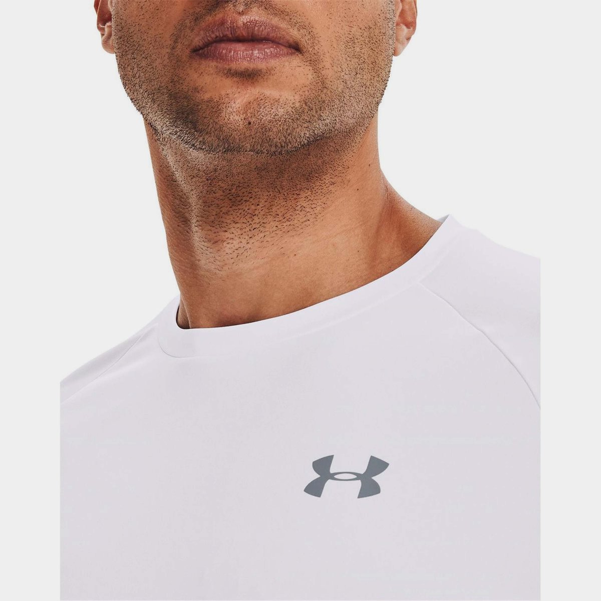 Under Armour Technical Training T Shirt Mens White Grey 25.00