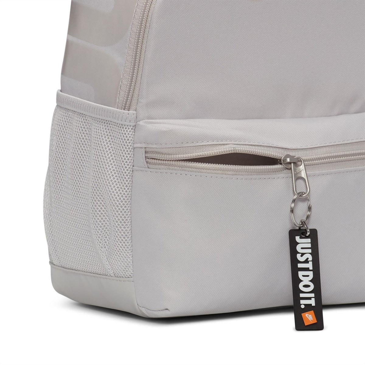 Nike grey and iridescent just do it mini outlet backpack