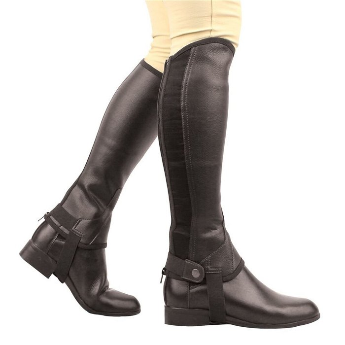 Equileather Half Chaps - Black