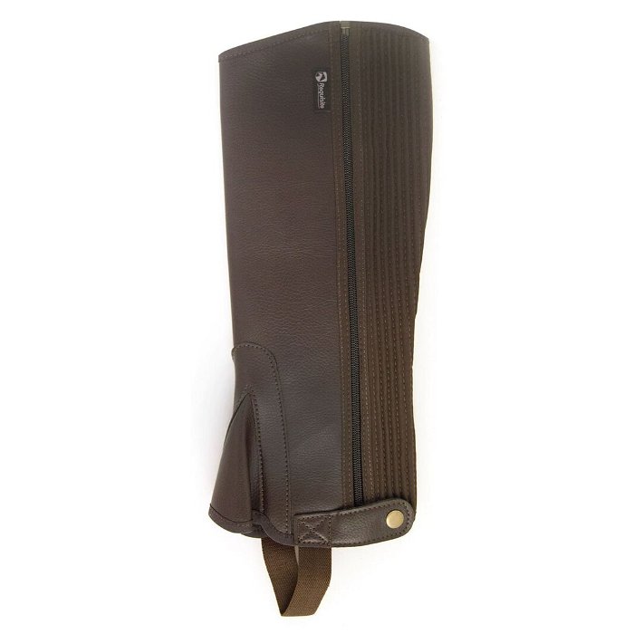 Ladies Synthetic Half Chaps - Brown