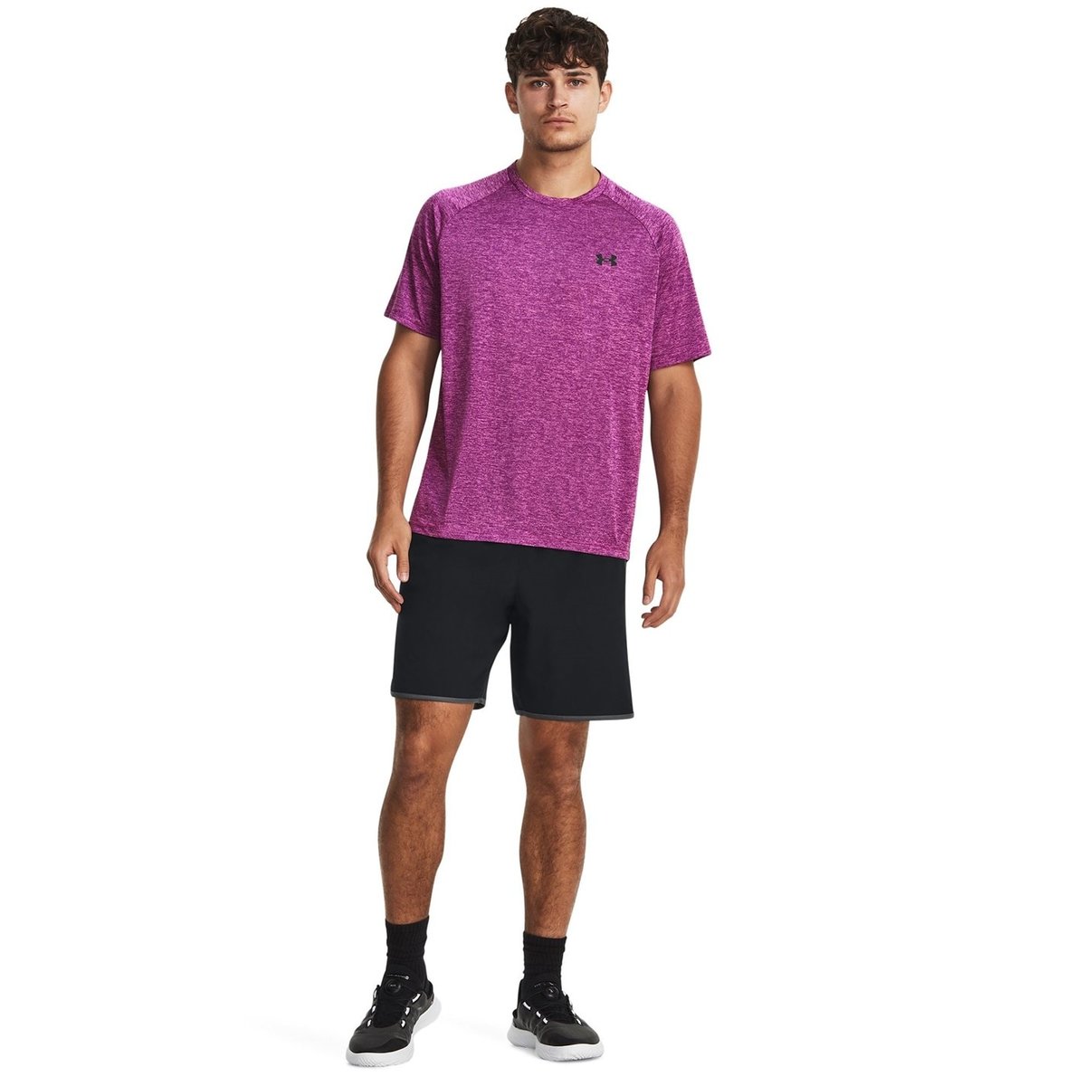 Mens purple shop under armour shirt