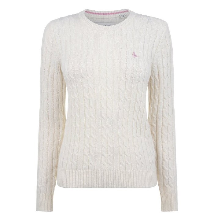 Tinsbury Merino Wool Blend Cable Knitted Jumper