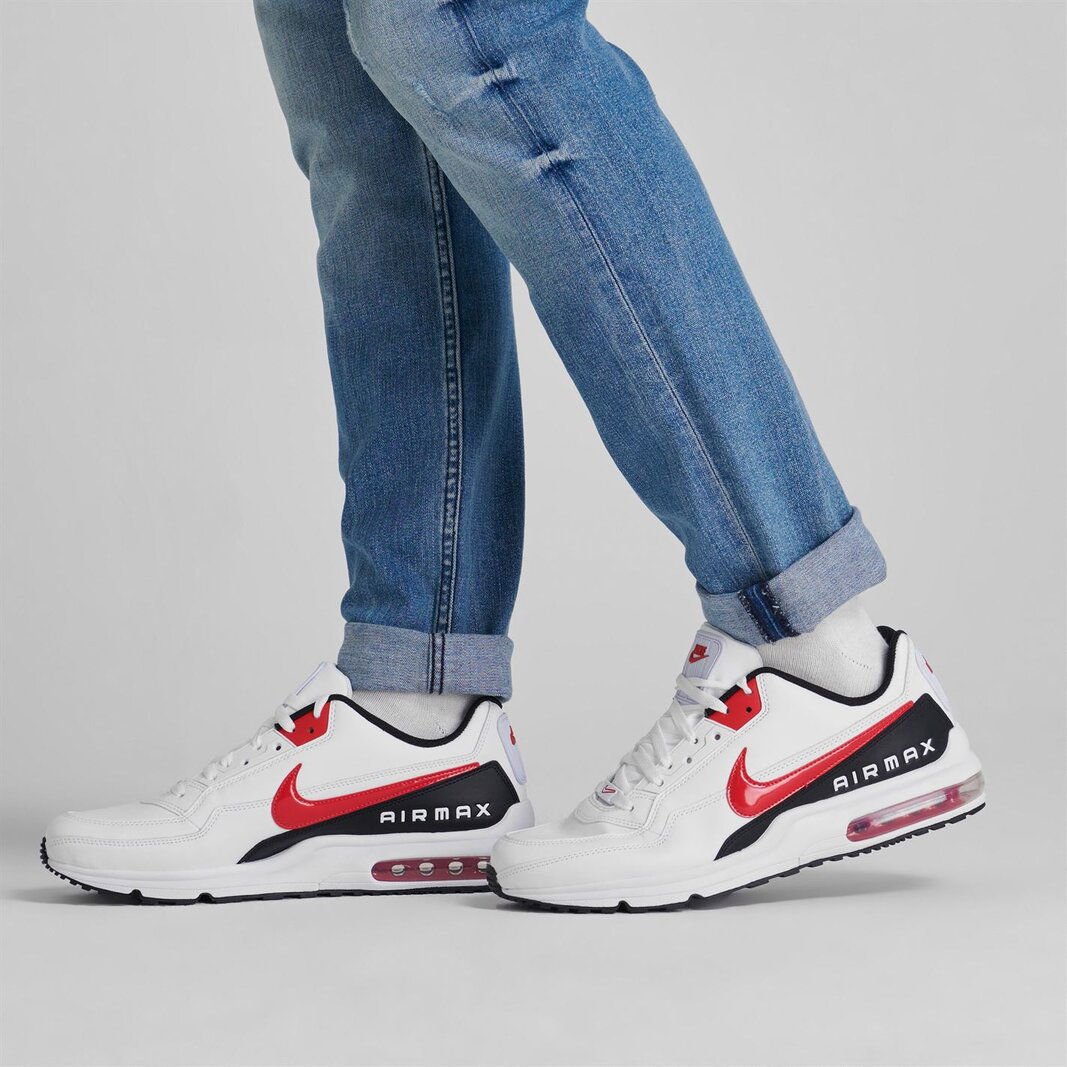 Nike air max red best sale and black and white